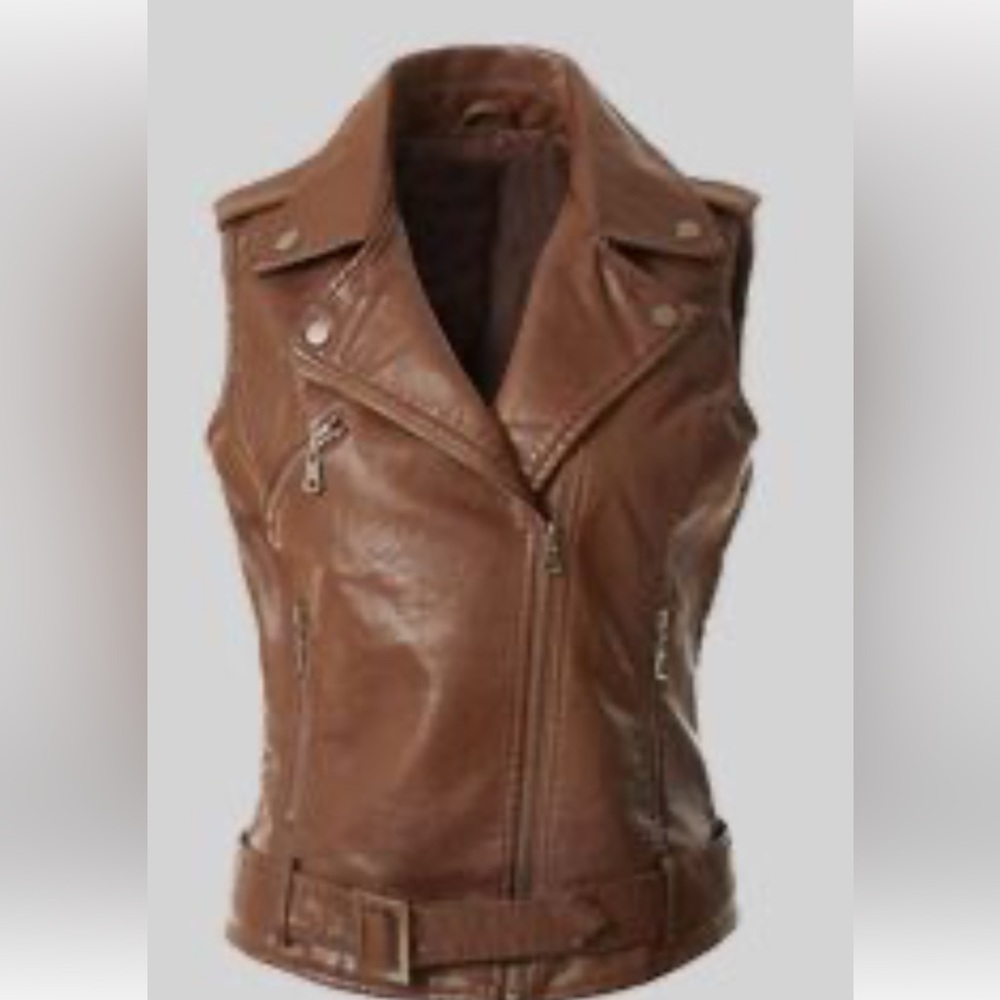 Faux Leather Vest